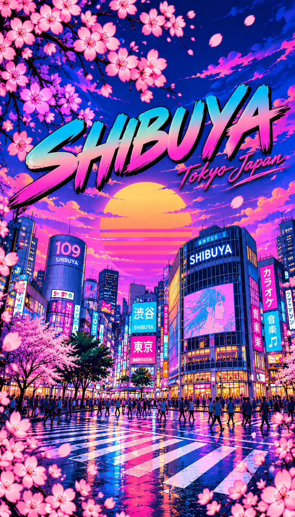 City Pop Neon City Tokyo