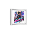 Shibuya Sky 5 City Pop Tokyo Anime Girl Matte Framed Canvas Print