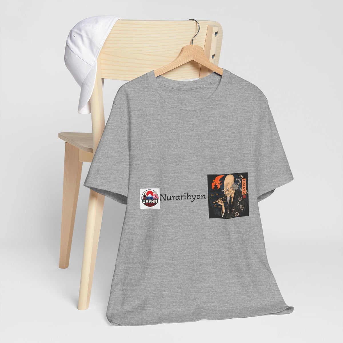 Nurarihyon Japanese Yokai Halloween Illustration Tee | NuraRihyon Ukiyo-e Art Shirt