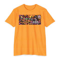 Akihabara Cyborg Sniper T‑Shirt —Orange Akihabara Neon City Graphic