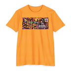 Akihabara Cyborg Sniper T‑Shirt —Orange Akihabara Neon City Graphic