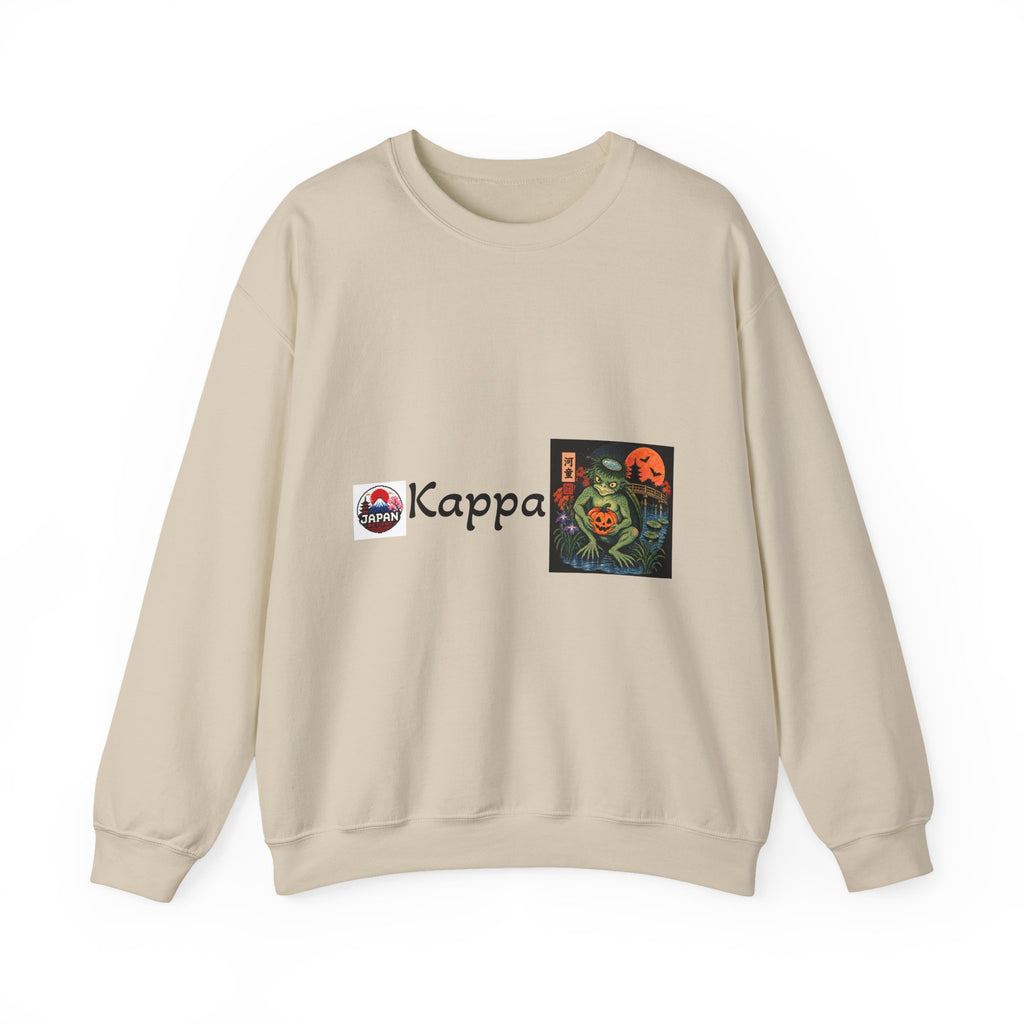 Kappa Logo Pumpkin Halloween Japanese Yokai Crewneck Sweatshirt | Retro Graphic