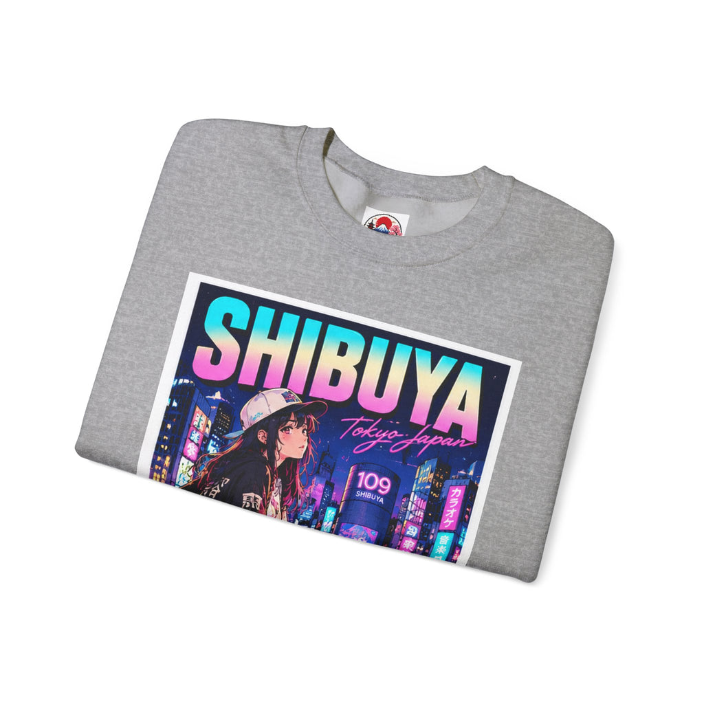 Shibuya Sky 3 Tokyo Neon Anime Crewneck Sweatshirt