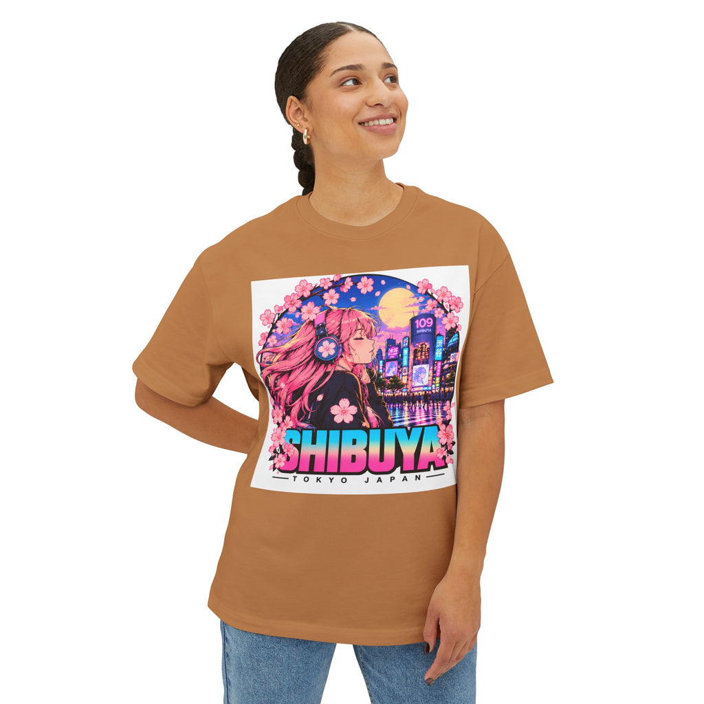 Shibuya Sky 4 Tokyo City Pop Neon Anime Tee — Retro Japanese Cityscape Graphic T-Shirt
