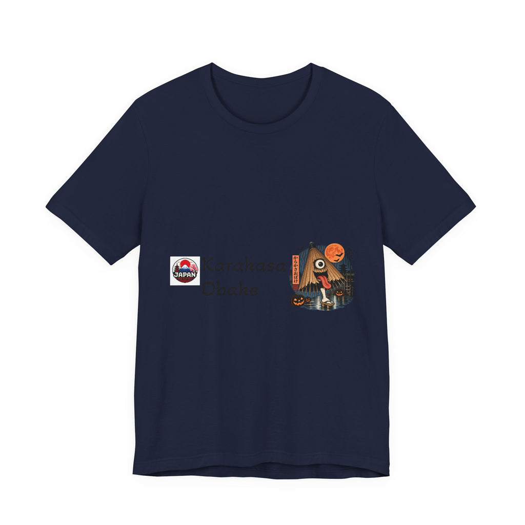 Karakasa Obake Halloween Illustration T-Shirt | Japanese Yokai Umbrella Design