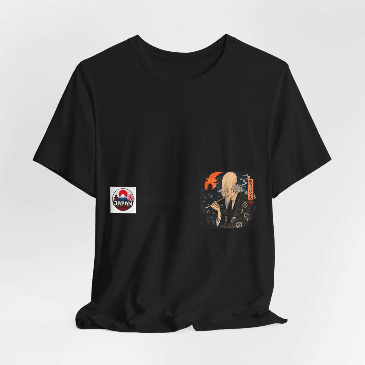 Nurarihyon Japanese Yokai Halloween Illustration Tee | NuraRihyon Ukiyo-e Art Shirt