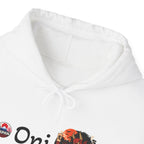 Oni Red Mask Yokai Halloween Art Hoodie | Japanese Demon Illustration