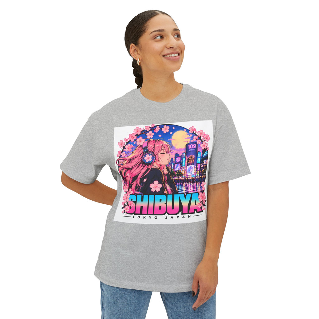 Shibuya Sky 4 Tokyo City Pop Neon Anime Tee — Retro Japanese Cityscape Graphic T-Shirt