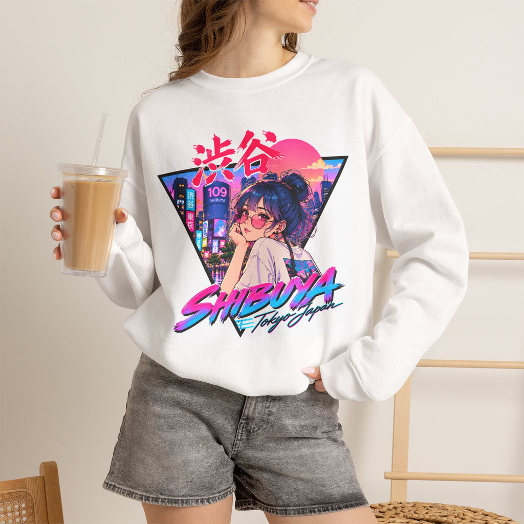 Shibuya Sky 2 Neon Anime Crewneck Sweatshirt