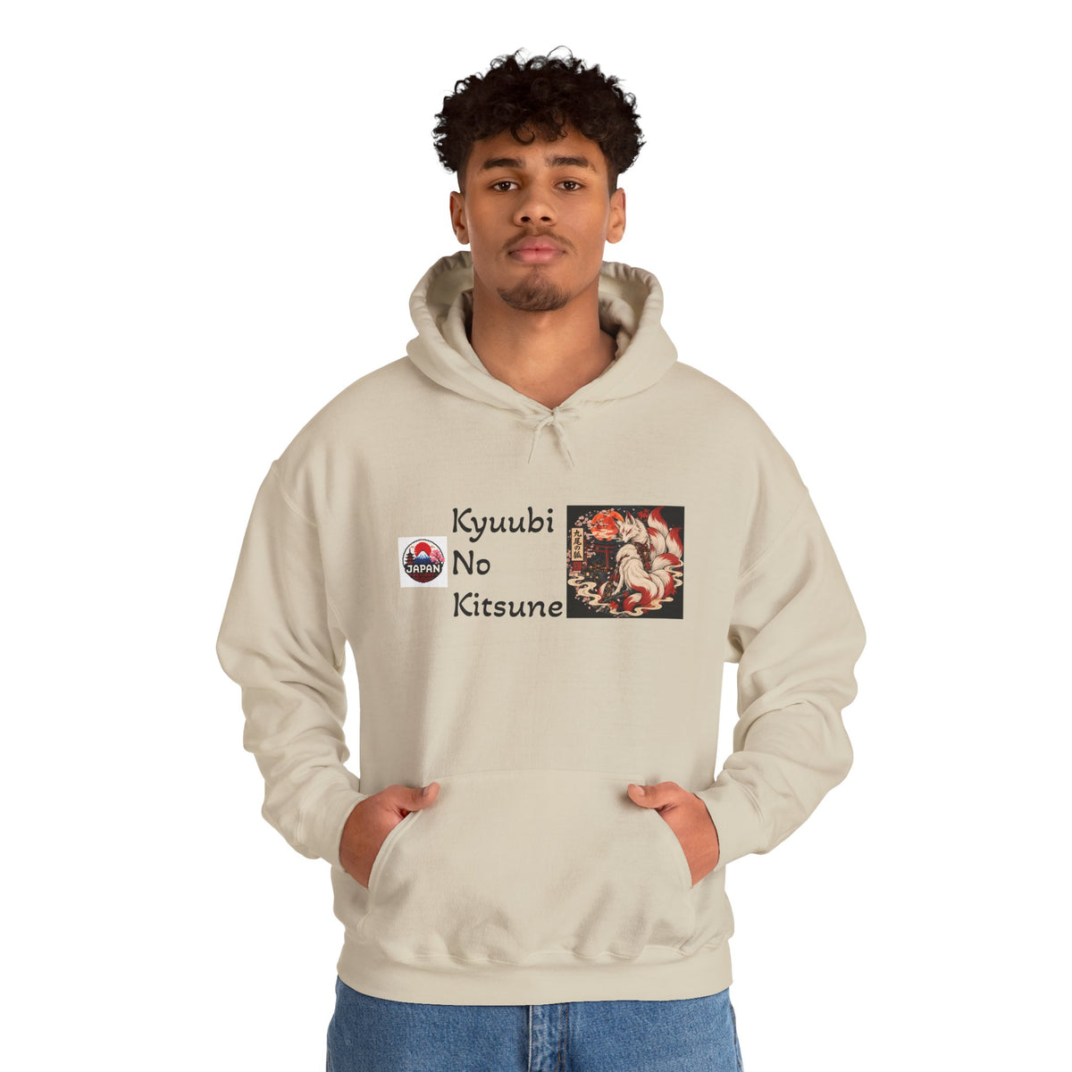 Japanese Fox Spirit Yokai Halloween Hoodie | Kyuubi No Kitsune Illustration