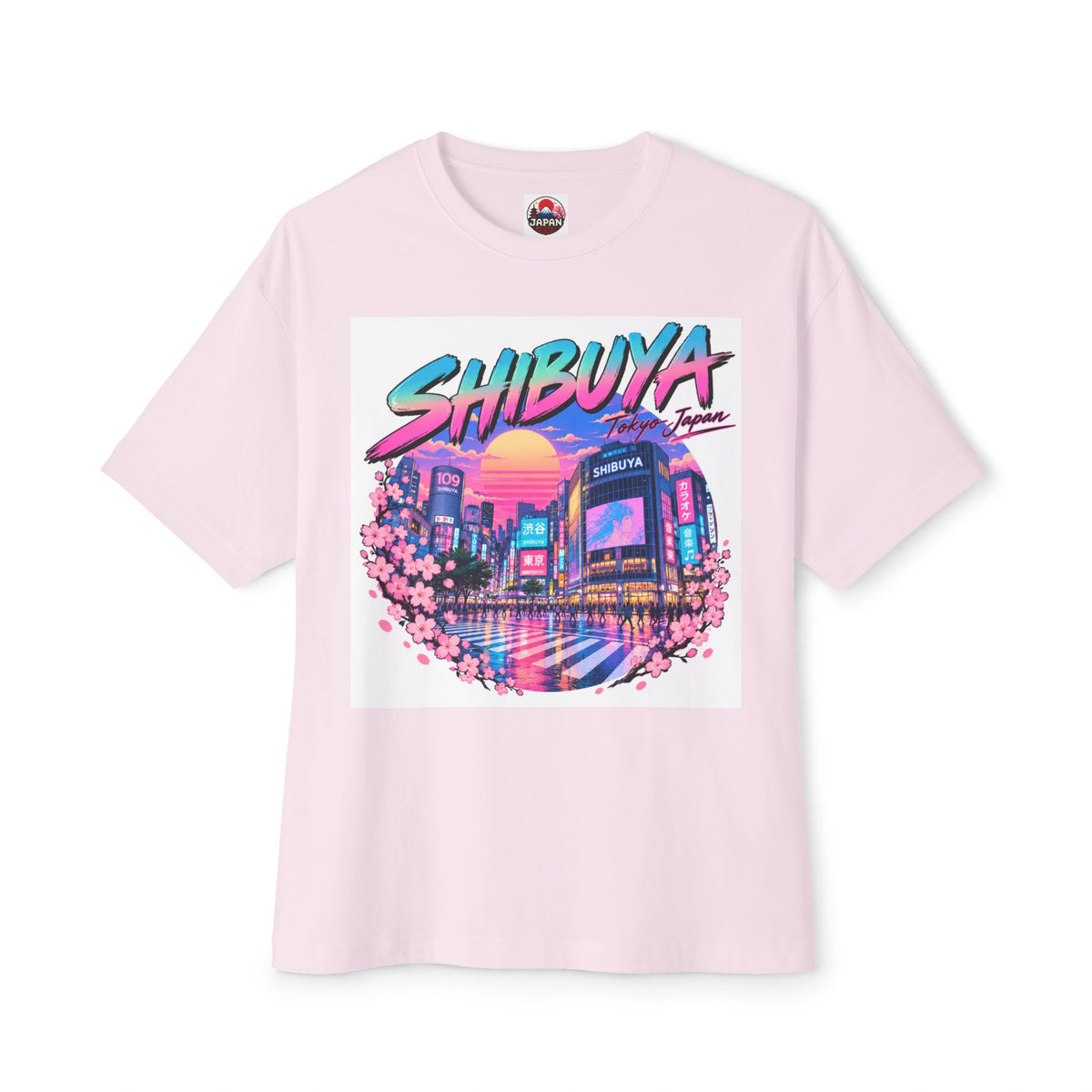 Shibuya Sky 0 Tokyo City Pop Neon Anime Tee — Retro Japanese Cityscape Graphic T-Shirt