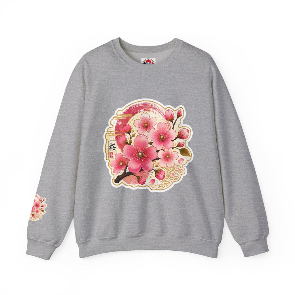 SAKURA Cherry Blossom Crewneck Sweatshirt — Sakura Floral Graphic
