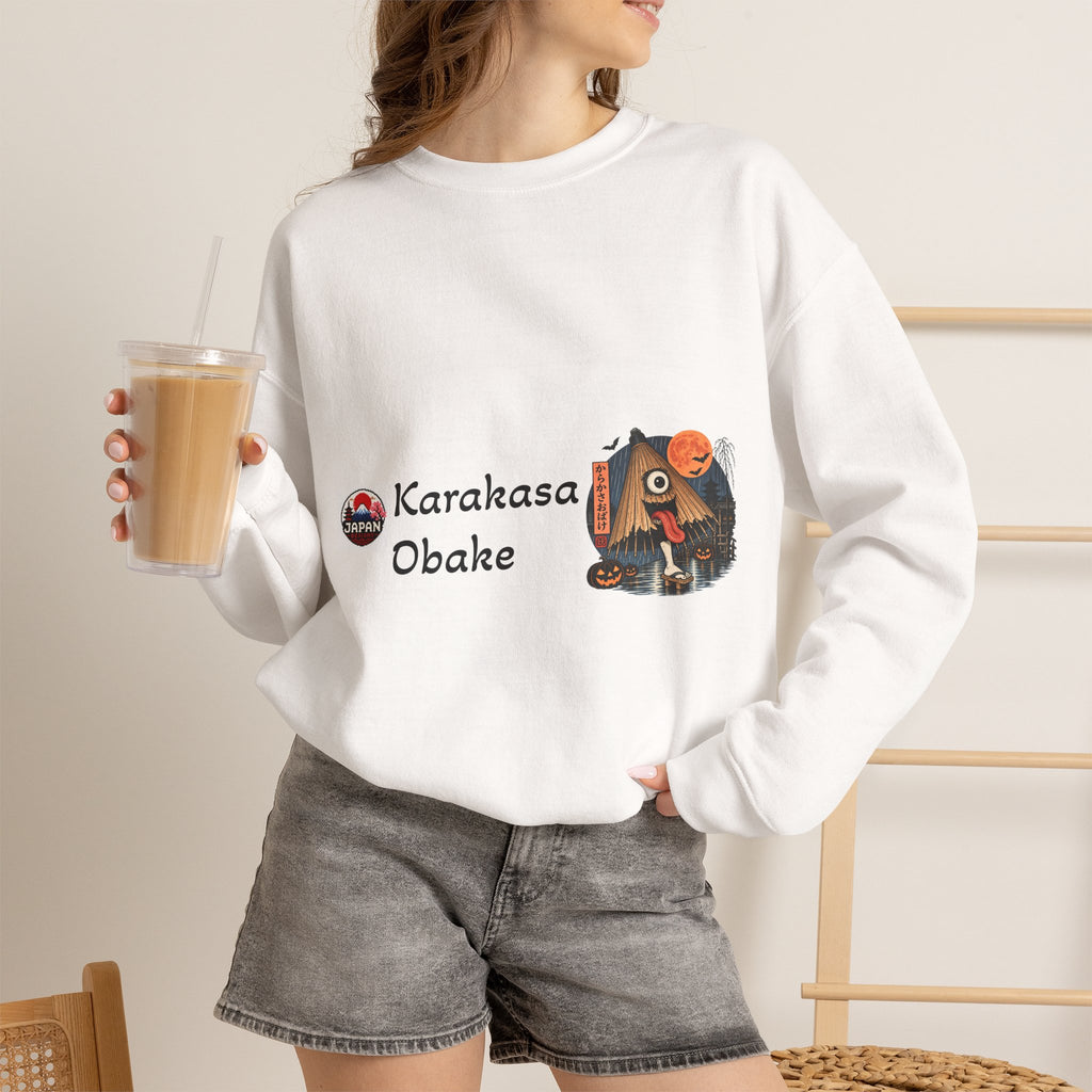 Karakasa Obake Japanese Halloween Character Sweatshirt | Japanese Yokai Illustration