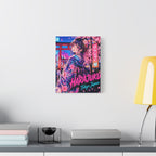 Harajuku Style 12 Neon City Tokyo Anime Girl Matte Canvas Wall Art