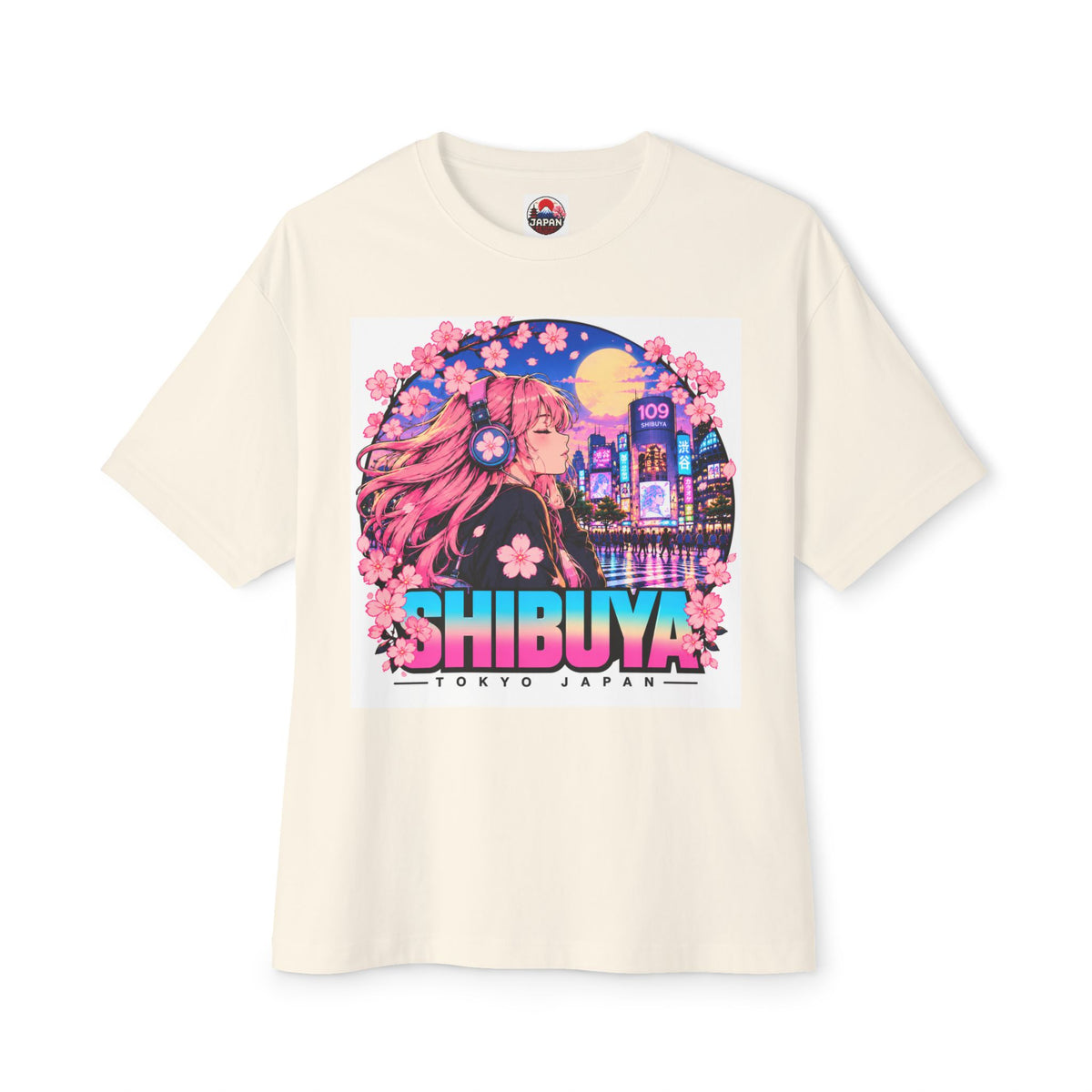 Shibuya Sky 4 Tokyo City Pop Neon Anime Tee — Retro Japanese Cityscape Graphic T-Shirt