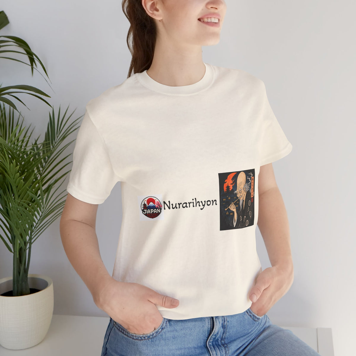 Nurarihyon Japanese Yokai Halloween Illustration Tee | NuraRihyon Ukiyo-e Art Shirt