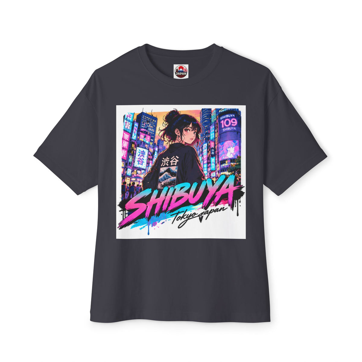 Shibuya Sky 4 Tokyo City Pop Neon Anime Tee — Retro Japanese Cityscape Graphic T-Shirt