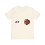 Oni Japanese Demon Yokai Halloween Illustration T-Shirt | Samurai Mask Graphic