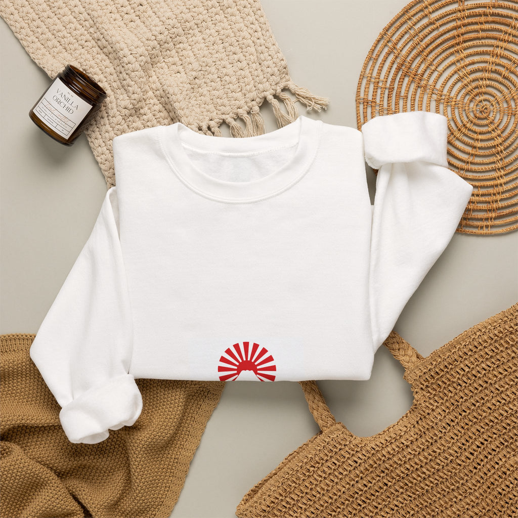 Rising Sun Mount Fuji Sweatshirt | Japanese Kanji Graphic