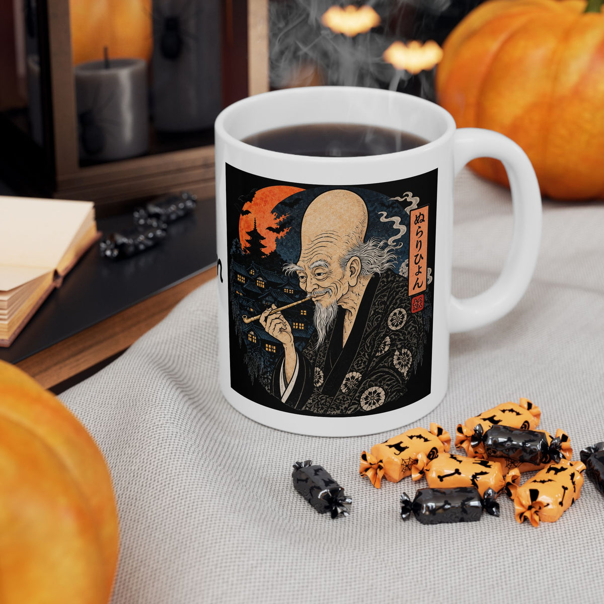 Nurarihyon Japanese Yokai Halloween Nightscape Halloween mug | Japan badge ceramic mug