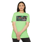 Akihabara Cyborg Sniper T‑Shirt —Green Akihabara Neon City Graphic