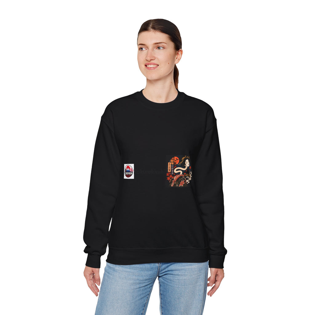 Rokurokubi Japanese Yokai halloween Artwork Sweatshirt | Vintage Ghost Print halloween