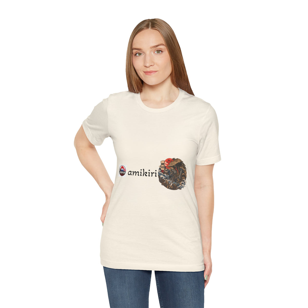 Amikiri yokai Halloween Logo Tee | Japanese Mask Illustration T-Shirt