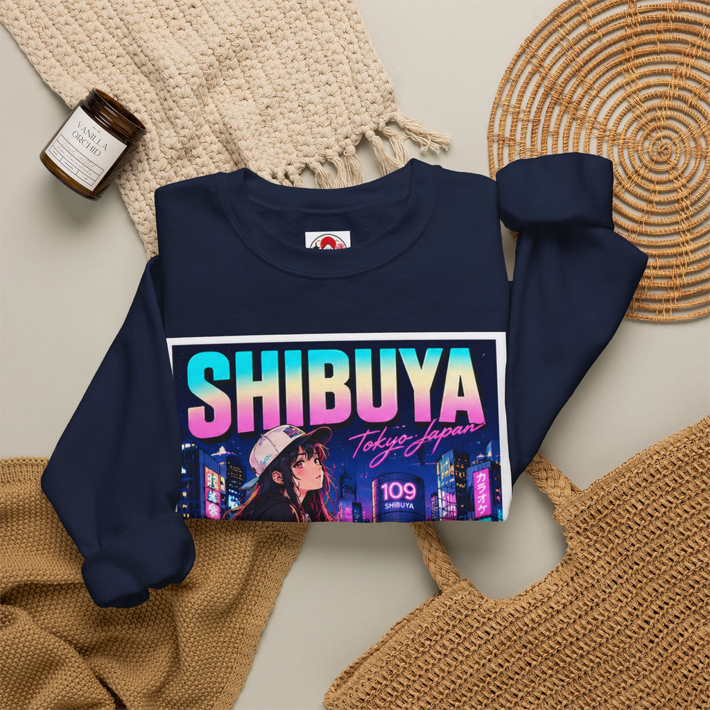 Shibuya Sky 3 Tokyo Neon Anime Crewneck Sweatshirt