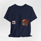 Oni Japanese Demon Yokai Halloween Illustration T-Shirt | Samurai Mask Graphic