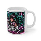 Akihabara Teal Neon City Sniper Girl Mug 11oz Coffee Cup