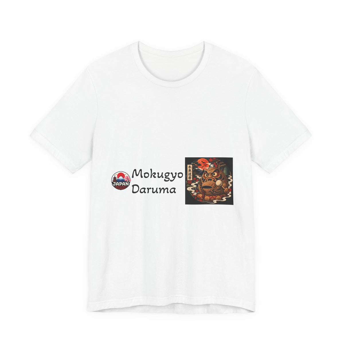 Mokugyo Daruma Halloween Yokai Illustration T-Shirt | Japanese Drum Daruma Art Tee