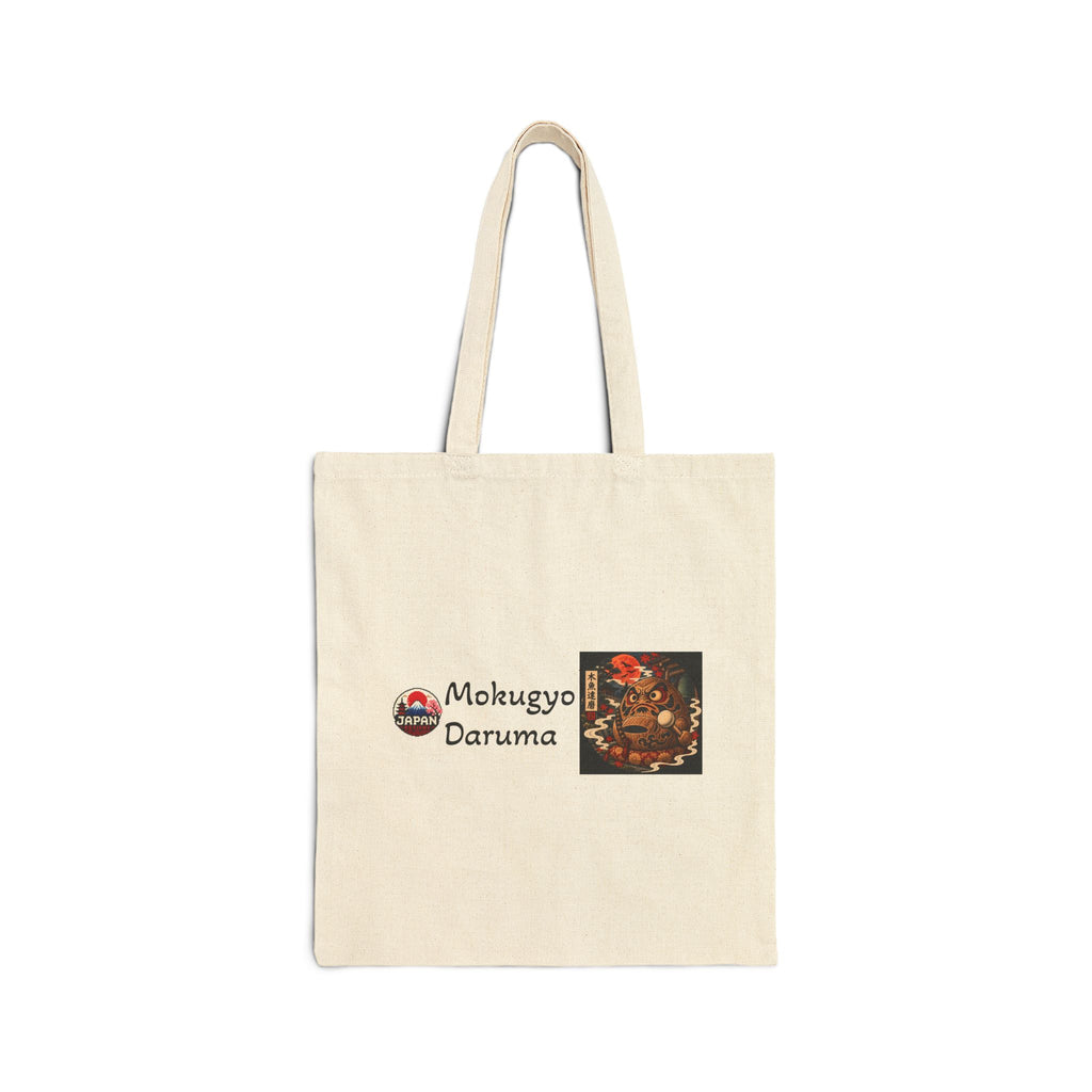 Mokugyo Daruma Yokai Halloween Illustration Tote Bag | Buddhist Temple Drum Artwork