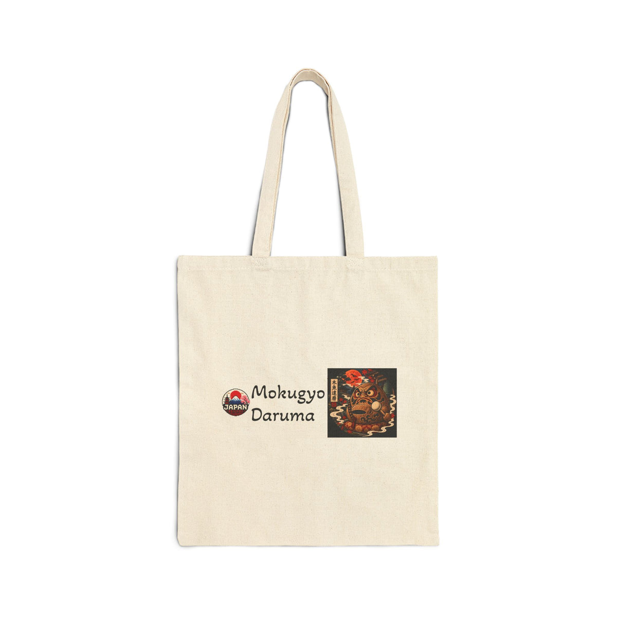 Mokugyo Daruma Yokai Halloween Illustration Tote Bag | Buddhist Temple Drum Artwork
