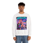 Harajuku Style 2 Neon City Anime Girl Crewneck Sweatshirt — Tokyo Street Anime Graphic