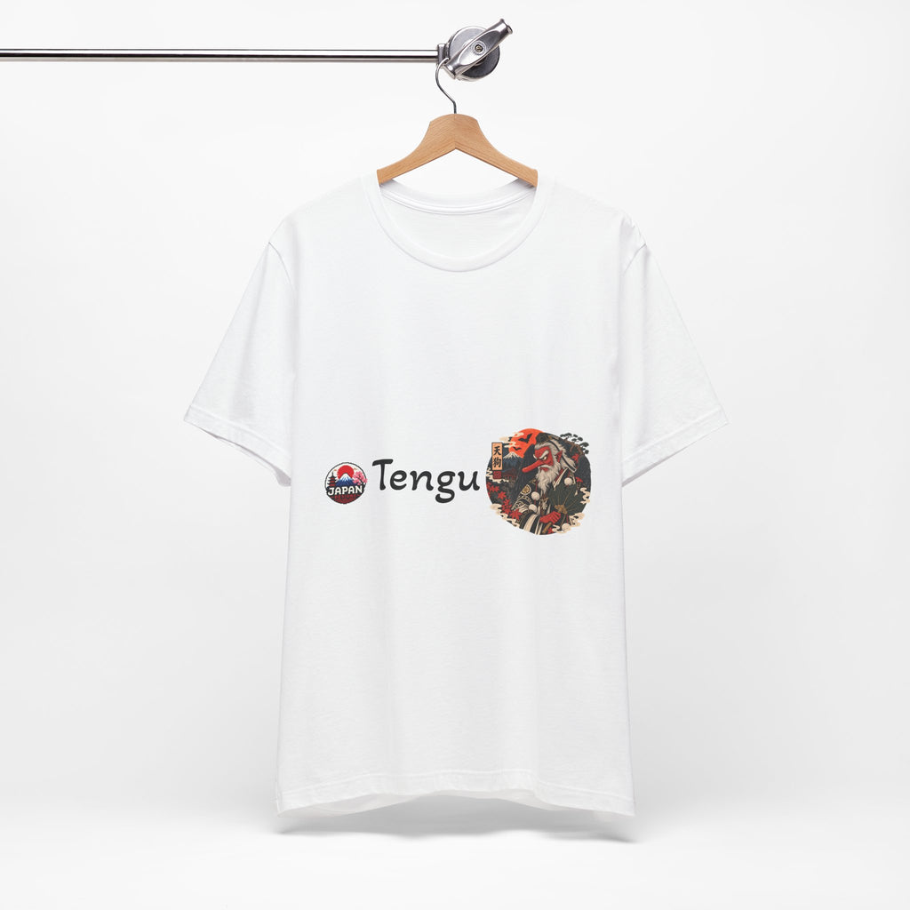 Tengu Japanese Yokai Halloween Mask Tee | Tengu Illustration T-Shirt