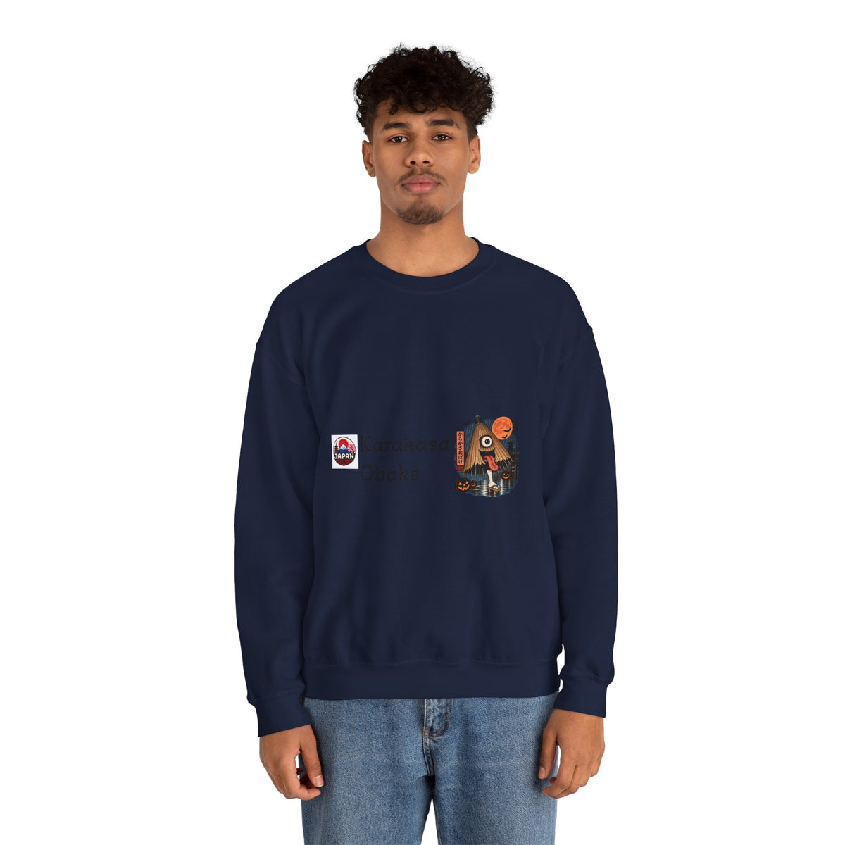 Karakasa Obake Japanese Halloween Character Sweatshirt | Japanese Yokai Illustration