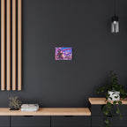Harajuku Style 13 Neon City Tokyo Anime Girl Matte Canvas Wall Art