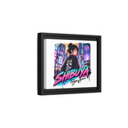 Shibuya Sky 5 City Pop Tokyo Anime Girl Matte Framed Canvas Print