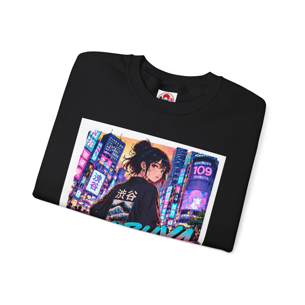 Shibuya Sky 5 Tokyo Neon Anime Crewneck Sweatshirt