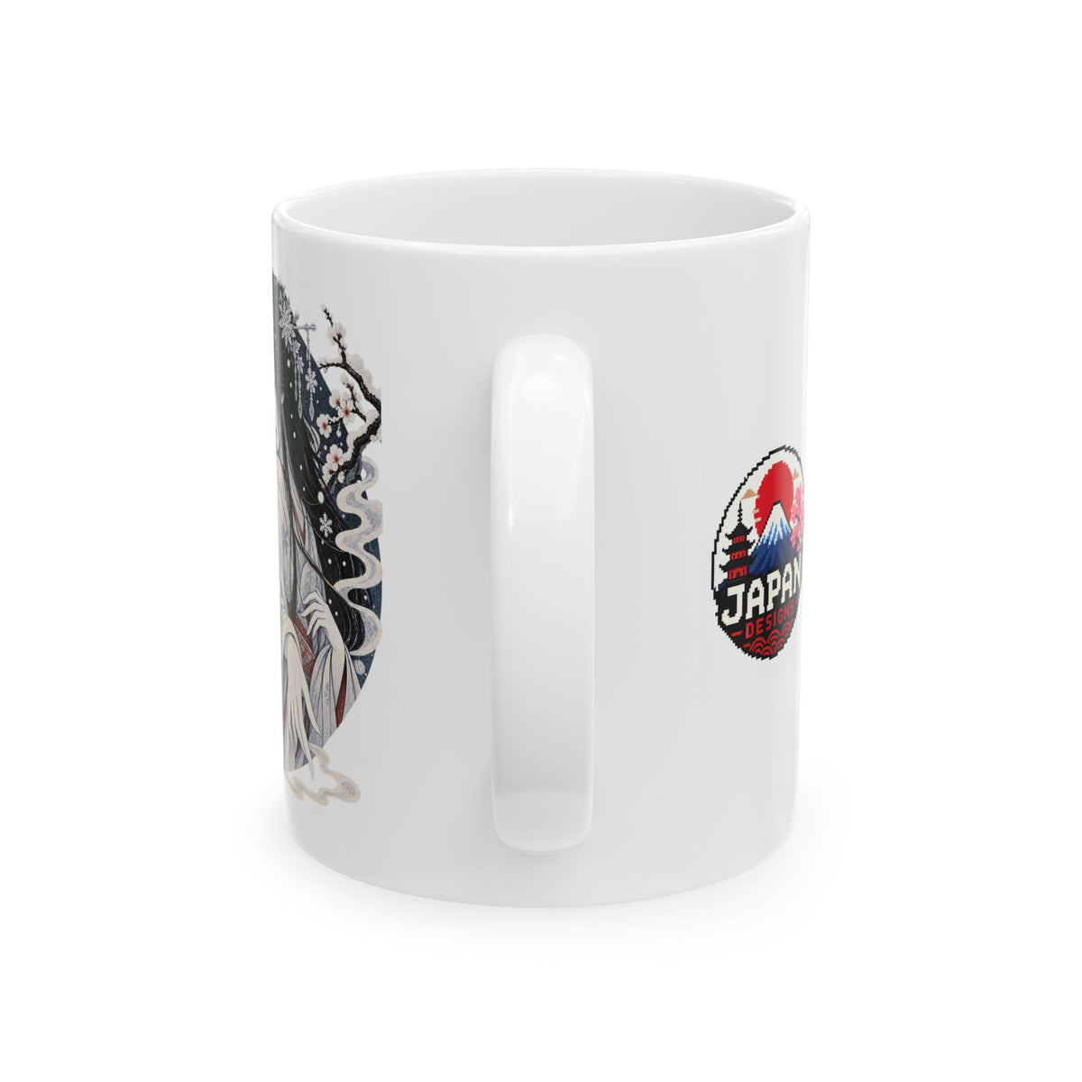 Snow Woman Japanese Ghost Halloween Geisha illustration Mug | Japanese Ukiyo-e style ceramic mug