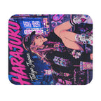 Harajuku Style 8 Neon City Anime Girl Mouse Pad — Retro Tokyo Anime Desk Mat