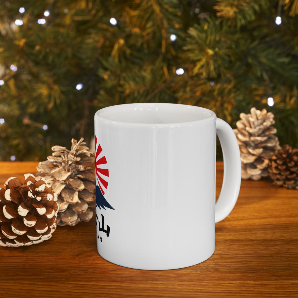 Fujisan Mount Fuji Rising Sun Mug | Ceramic Coffee Cup