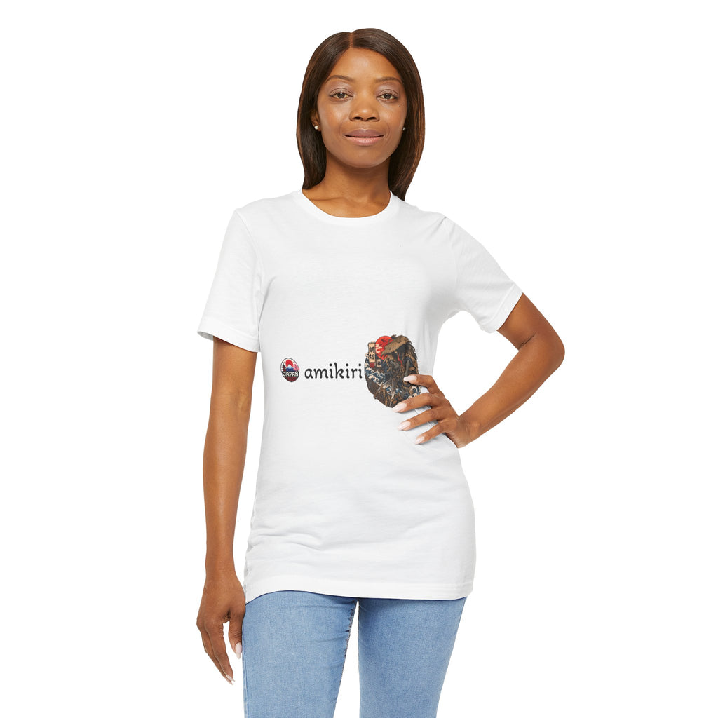 Amikiri yokai Halloween Logo Tee | Japanese Mask Illustration T-Shirt