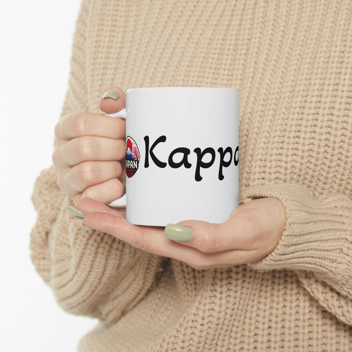 Kappa Japanese Yokai Halloween Retro Illustration Mug | Ceramic Coffee Cup, 11oz 15oz