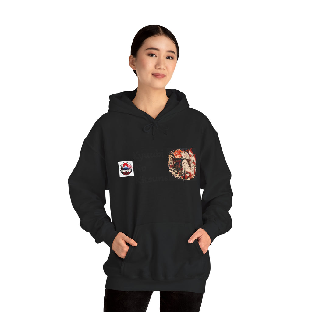 Japanese Fox Spirit Yokai Halloween Hoodie | Kyuubi No Kitsune Illustration