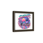 Shibuya Sky 0 City Pop Tokyo Anime Girl Matte Framed Canvas Print