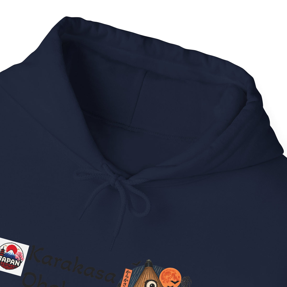 Karakasa Obake Halloween Ghost Illustration Hoodie | Japanese Yokai Hooded Sweatshirt