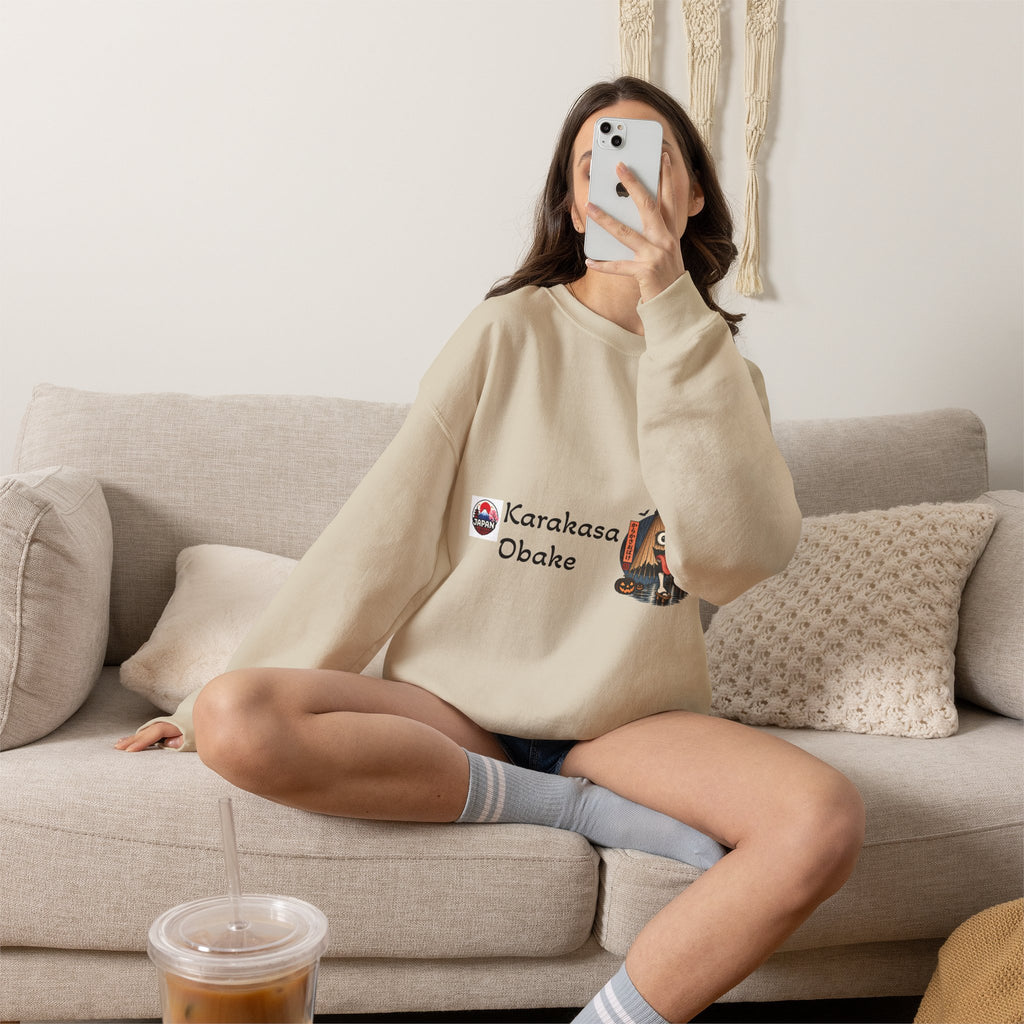Karakasa Obake Japanese Halloween Character Sweatshirt | Japanese Yokai Illustration