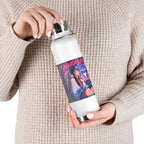 Harajuku Style 11 Neon City Anime Girl Water Bottle — 22oz Copper Vacuum Insulated