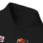 Oni Red Mask Yokai Halloween Art Hoodie | Japanese Demon Illustration